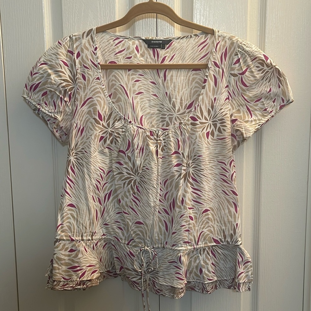 Abstract Floral Blouse
